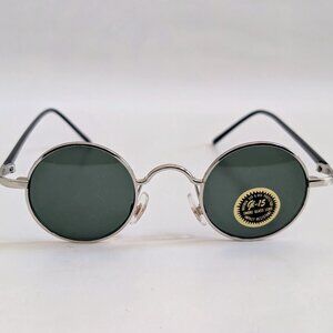NWT Vintage 90's John Lennon Like Round Metal Combo Sunglasses (S. Silver)